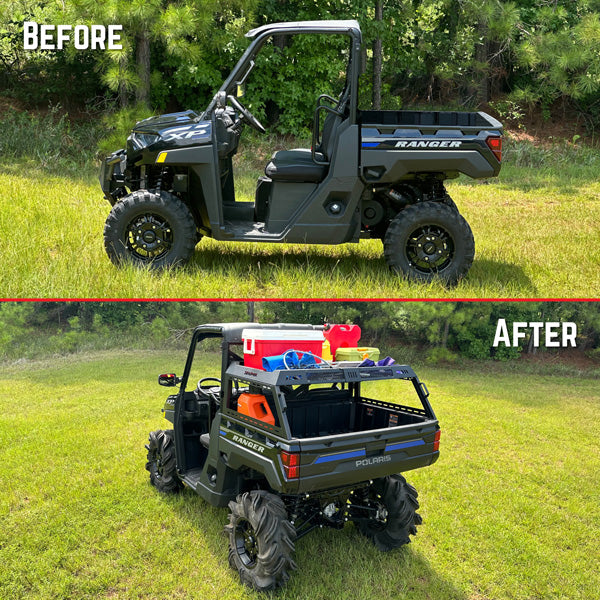 Seizmik Half Height Bed Rack - Polaris Ranger and Can-Am Defender Models