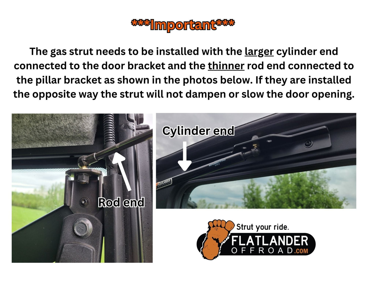 2025 2-Door Strut Kit for Polaris Ranger 1000, XP1000 and Kinetic **Watch compatibility video at link below before ordering**