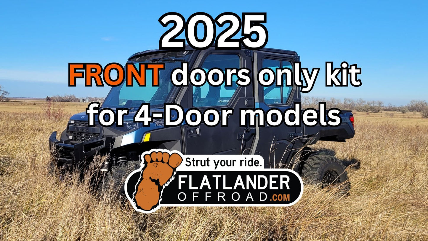 2025 FRONT ONLY door strut kit for 4-Door Polaris Ranger 1000 and XP1000