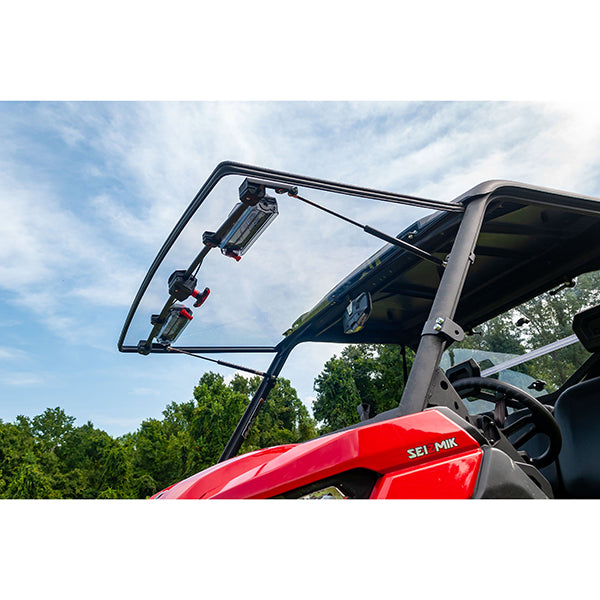 Seizmik Flip-Up Versa-Vent Windshield for the Can-Am Defender - Scratch-Res-Poly