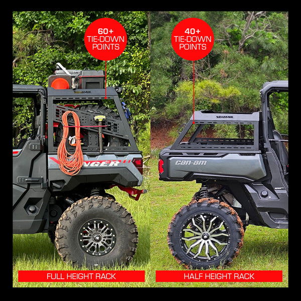 Seizmik Half Height Bed Rack - Polaris Ranger and Can-Am Defender Models