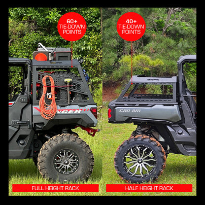Seizmik Half Height Bed Rack - Polaris Ranger and Can-Am Defender Models
