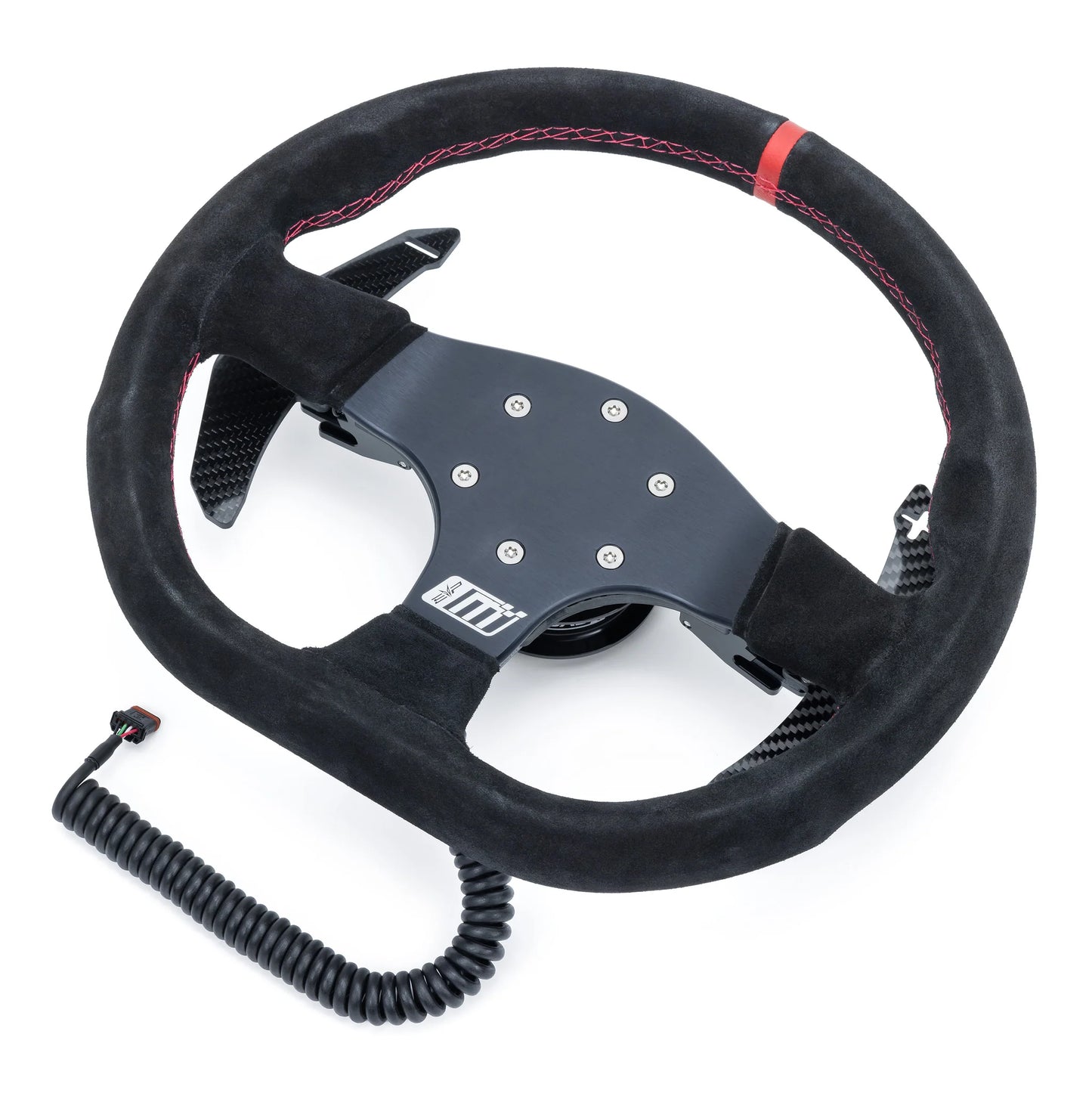 EVP.MOde Race Steering Wheel with Carbon Fiber Paddles and Quick-Release Hub Adapter Kit for Can-Am Maverick R