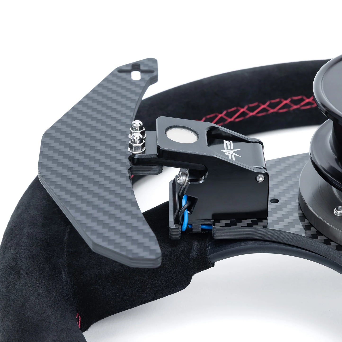 EVP.MOde Race Steering Wheel with Carbon Fiber Paddles and Quick-Release Hub Adapter Kit for Can-Am Maverick R
