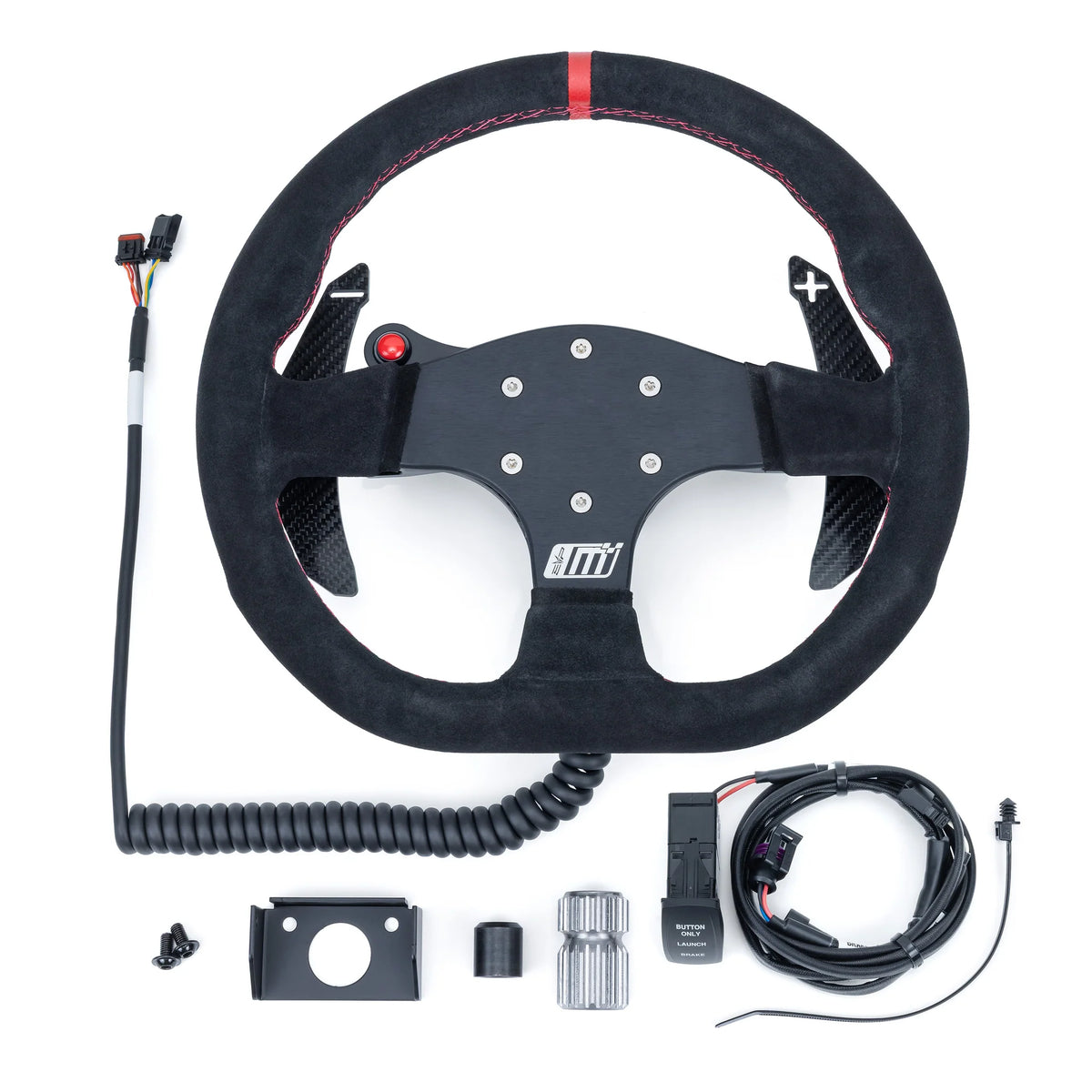 Launch Control Button Assembly EVP.MOde Race Steering Wheel With PTT or Launch Control Buttons for Ca ...